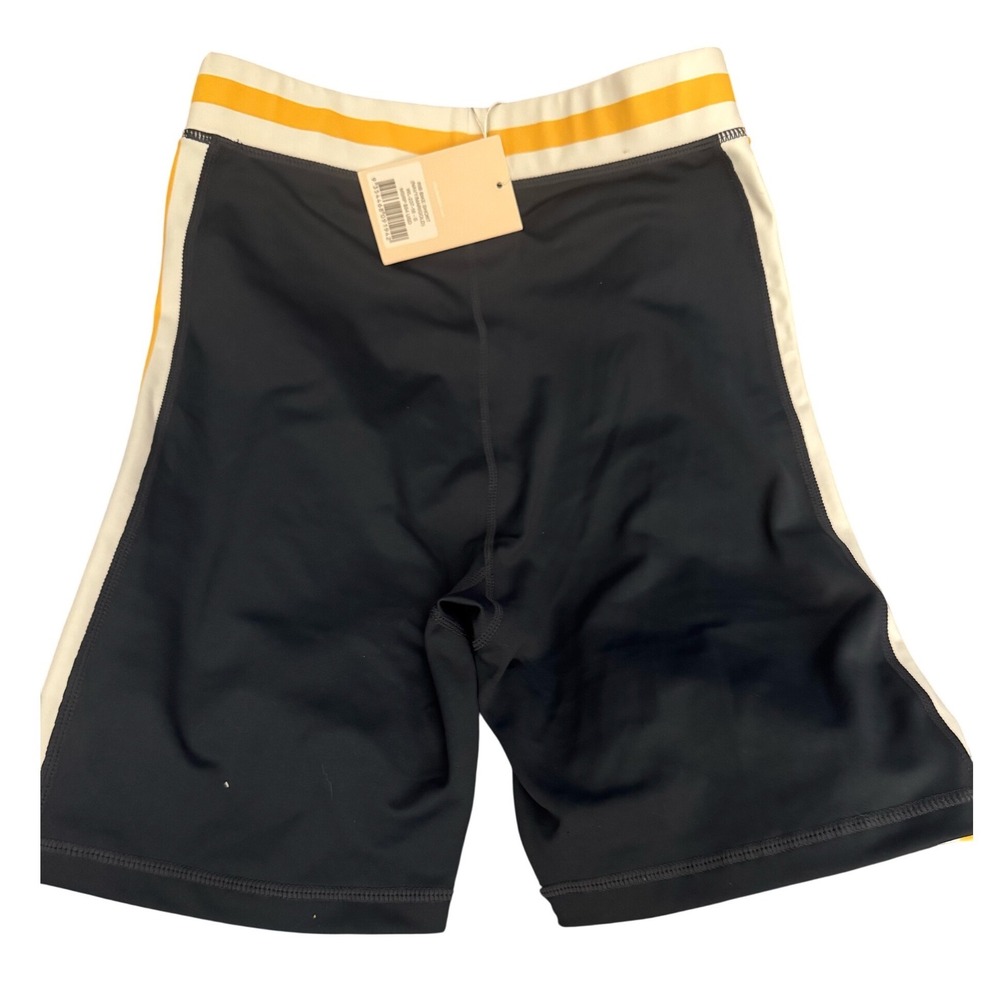 Wilo The Label Rib Bike Short Navy Marigold WL-237-16-S Womens Small NWT‎